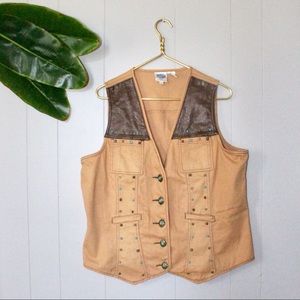 •DG2• Boho Bronze & Turquoise Accent Vest